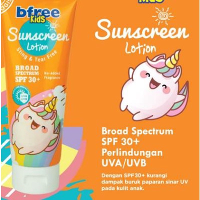 ^ KYRA ^ Bfree Kids Lotion Sunscreen Anak Anak Mild Gentle Bed Time Daily Sun Screen With SPF 30+ UVA UVB