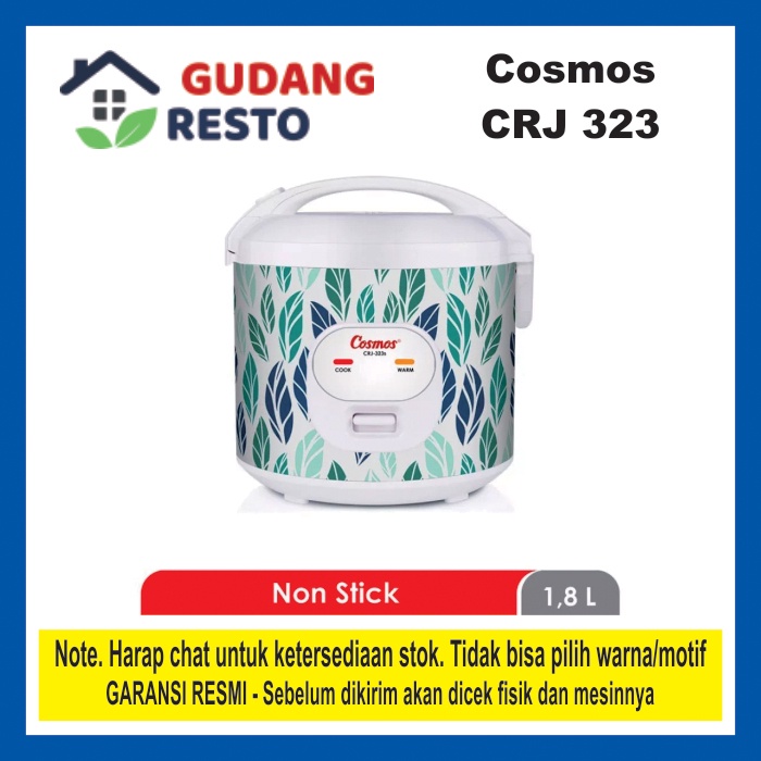 [COD] COSMOS CRJ 323 SWG SSO SSV 323s 323 S / CRJ323 RICE COOKER MAGIC COM 1.8 L NON STICK Model TERBARU