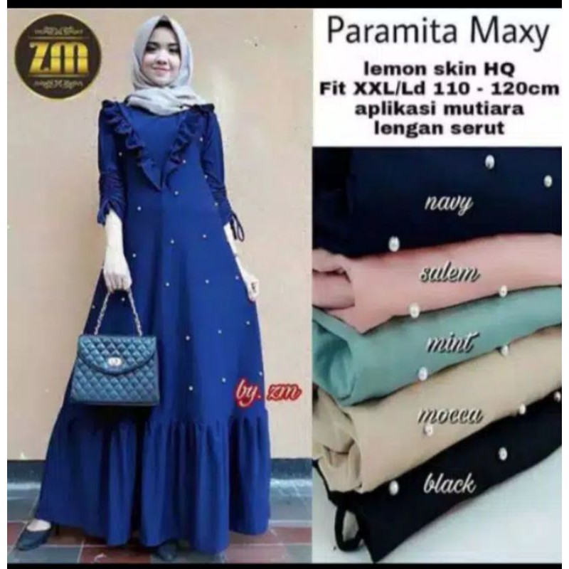 BAJU GAMIS PARAMITA MAXY PAYET MUTIARA MODEL TERBARU