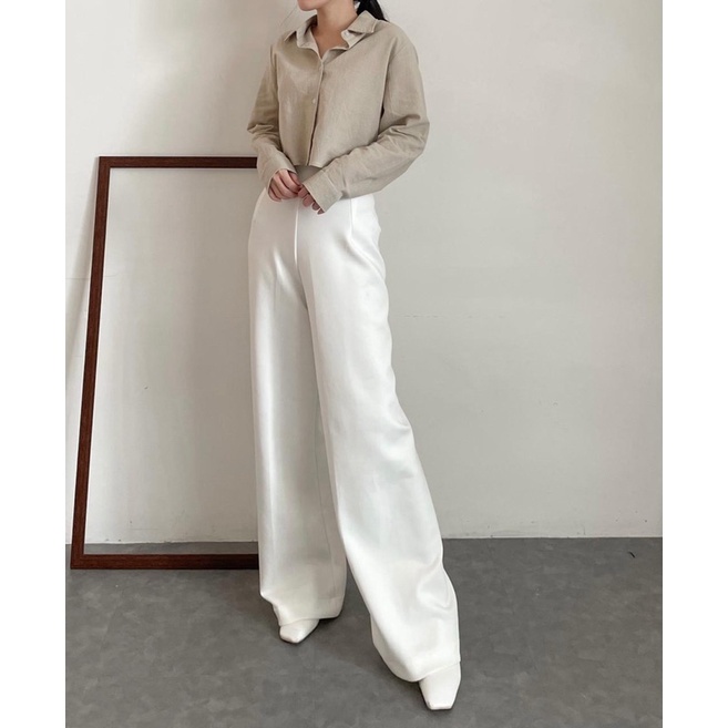 Ceya Top | Kemeja Crop Linen Lengan Panjang | Outer Crop Linen - Atasan Wanita 993-8