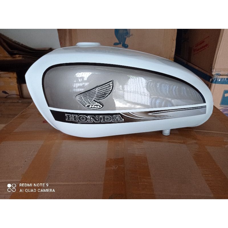 Tangki cb 100 cb glatik warna putih silver