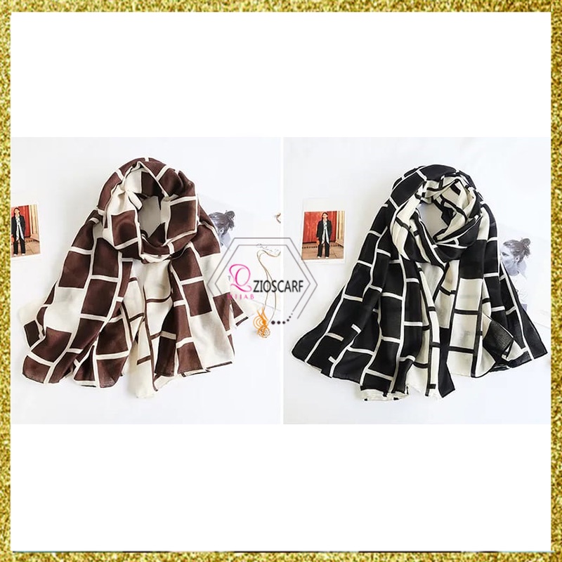 PASHMINA MOTIF LEOPARD RANTAI PREMIUM P533 HIGH QUALITY IMPORT ZIOSCARF syal kantor