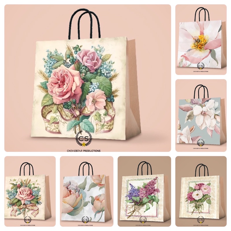 

paper bag custom/ flower/ goodie bag/ hampers/tas kado/tas kertas/hadiah ulang tahun