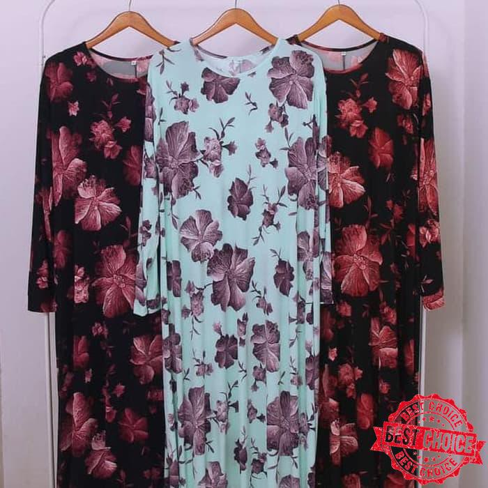 Baju Muslim Terbaru Baju Gamis Wanita Gamis Jersey 5L Gamis Jumbo 9805