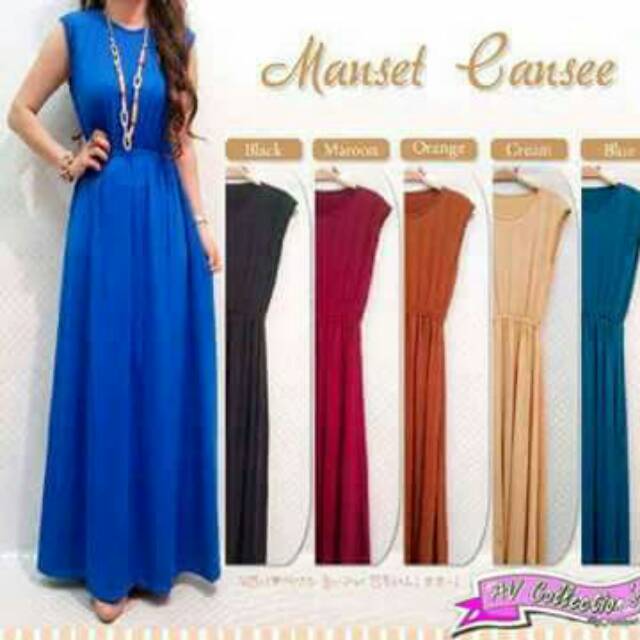 Manset gamis bahan jersey