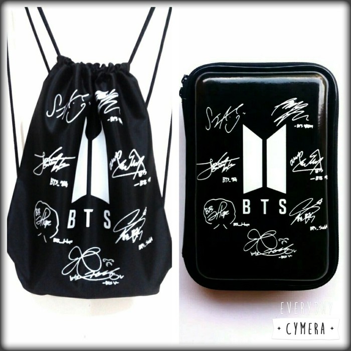 

Paket 1 tas serut dan 1 hpo t4 pensil Kpop BTS, LEBIH HEMAT