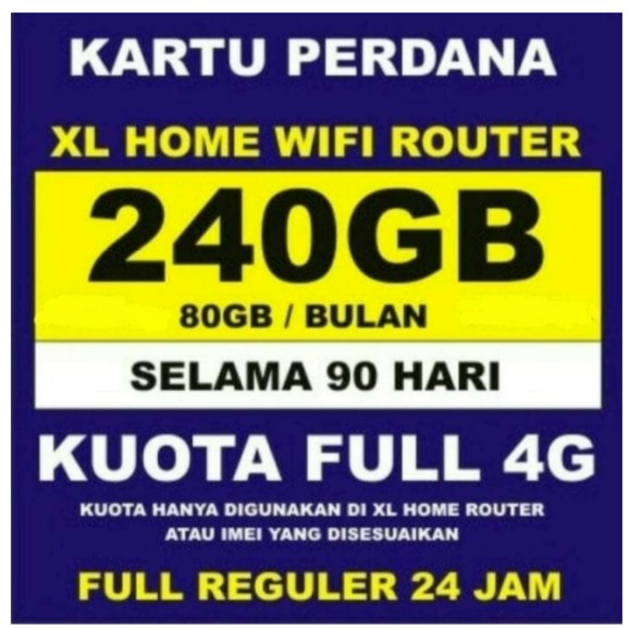 Kartu Perdana XL GO Home Kartu Internet XL Go Home 240GB Router B310