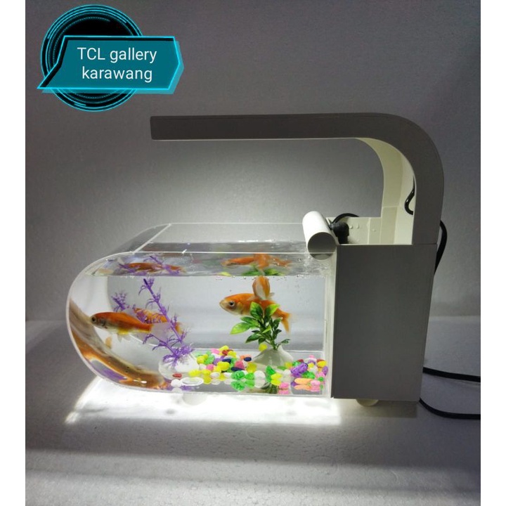 Aquarium mini acrilik pipa PVC mesin sirkulasi