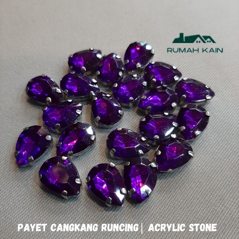 Acyrilic stone/ Payet Cangkang Runcing/ Accecoris/ Asesoris/ Monte/ Manik Kristal