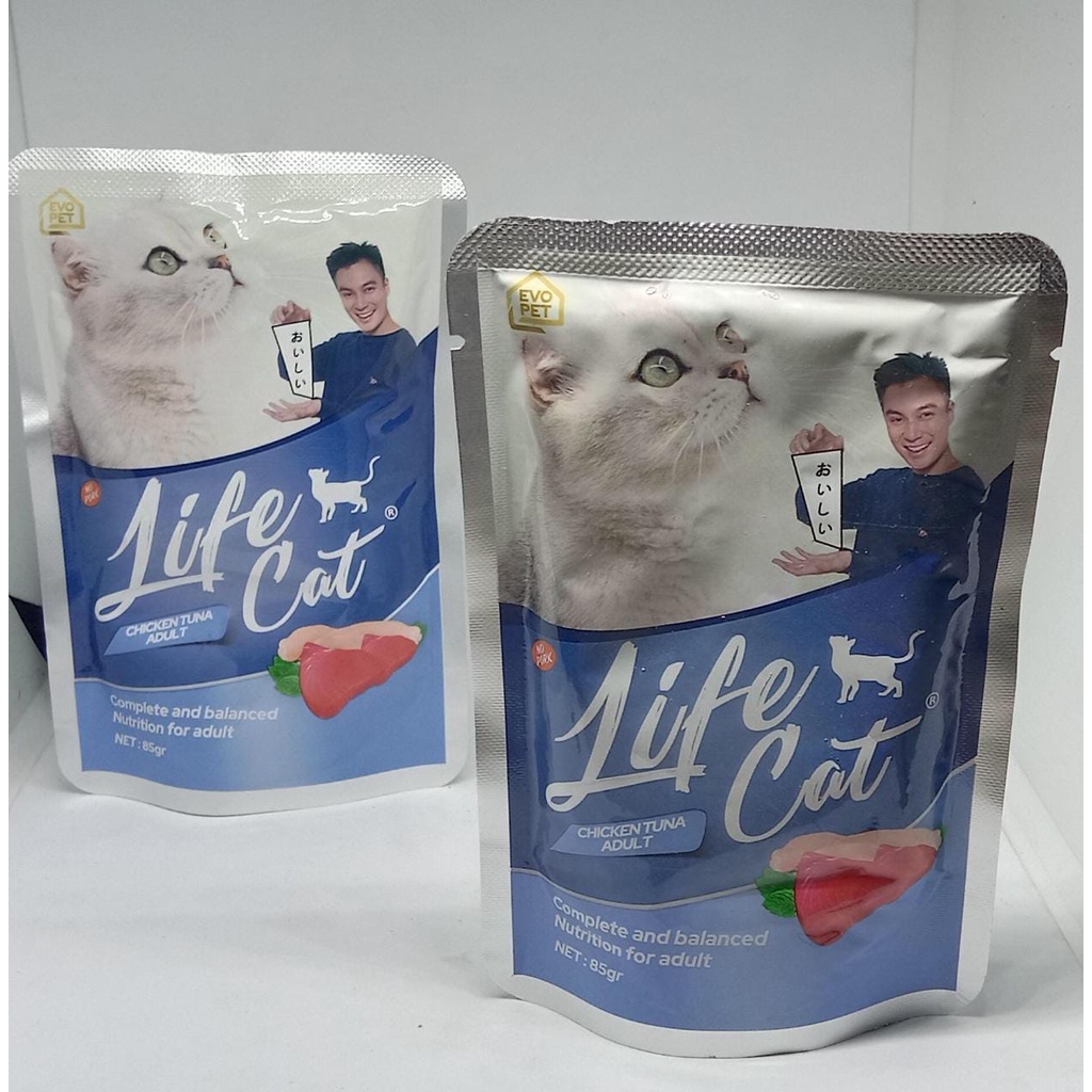 Life Cat Chicken And Tuna Adult 85 gr - Makanan Basah / Weet Food