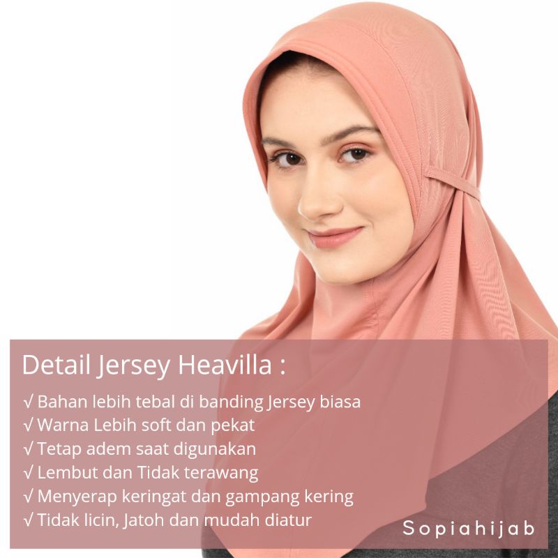 Hijab Sport Premium Jersey Tebal Mode Jilbab Bergo Pet Antem