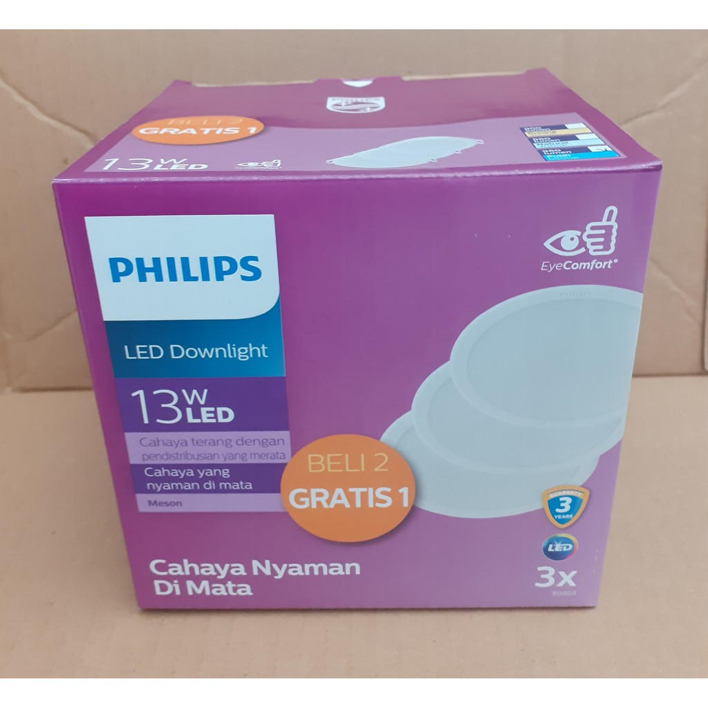 (BELI 2 GRATIS 1) Philips Lampu Downlight 13 watt