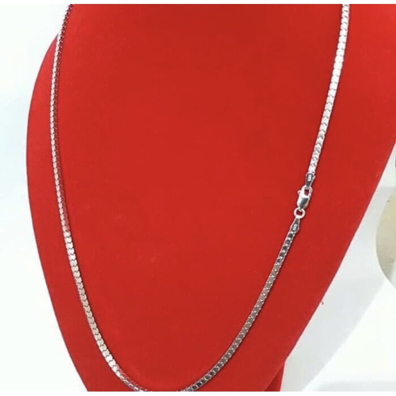 Kalung pria kalung milano kalung perak 925 60cm kalung cowok perak 925 lapis emas putih