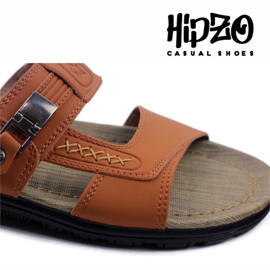 SANDAL KULIT SELOP PRIA KASUAL PELINDUNG KAKI UNTUK COWOK DEWASA ORIGINAL 100% HIPZO CT-01 SANDAL SANTAI FORMAL