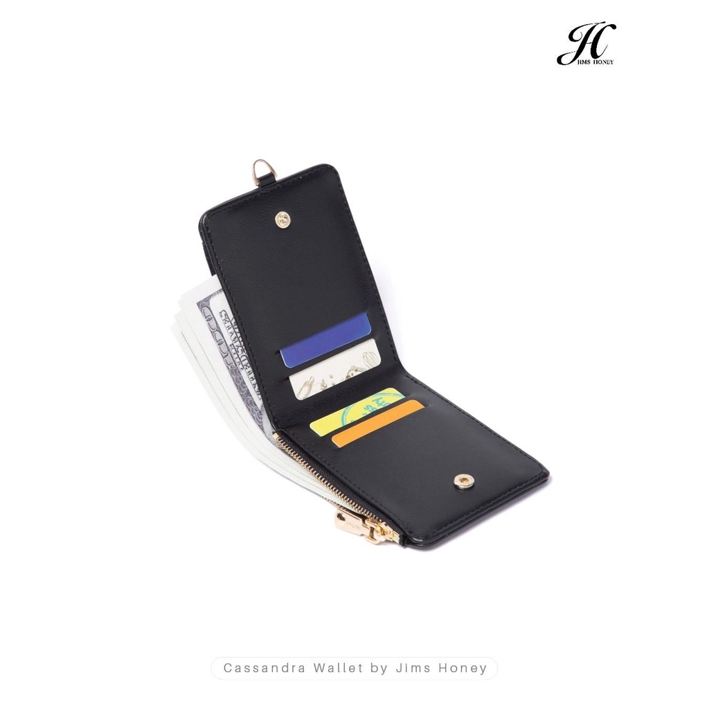 Jims Honey Cassandra Wallet Dompet Lipat Kecil Wanita Lanyard Id Card Holder Gantungan Name Tag Jimshoney