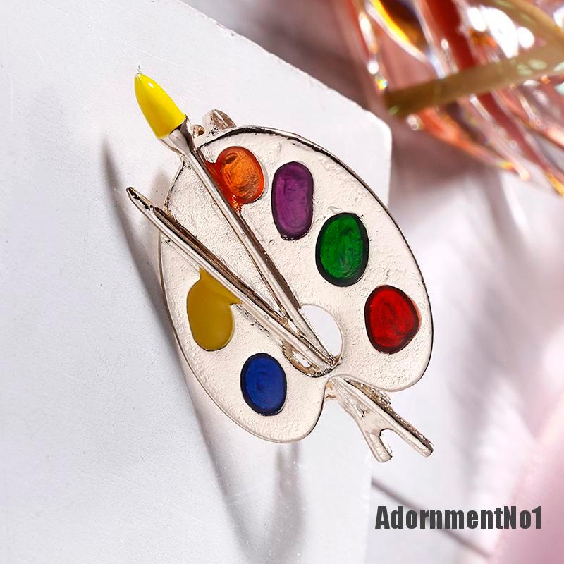 (Adornmentno1) Bros Pin Enamel Desain Seniman Warna Warni Untuk Wanita