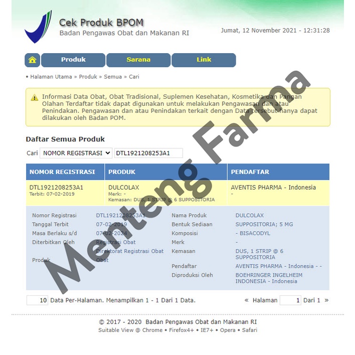 Dulcolax Pediatric 5 Mg 6 Supositoria - Obat Pencahar Supositoria Anak