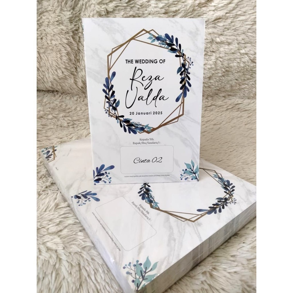 Cinta 02 Blangko Undangan KOSONGAN, Undangan Pernikahan Murah