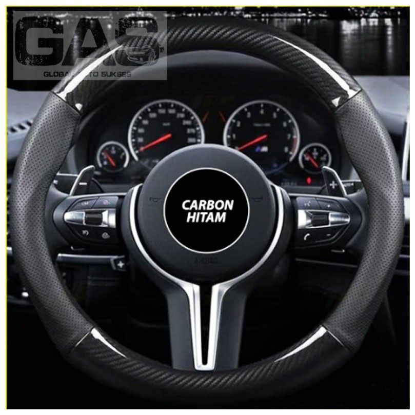 Sarung Stir Mobil Toyota Rush Lama Motif Carbon / Cover Stir Carbon