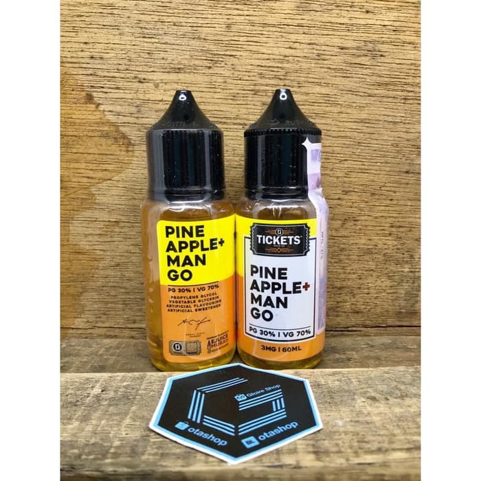 EJM Tickets Pineapple Mango 60ml 3mg liquid pita cukai ticket ejuice murah vape