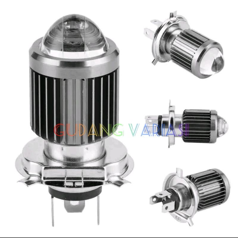 Lampu Depan H4 LED Laser Lampu Utama H4 High Low Jauh Dekat Putih Putih MOTOR VIXION SCOOPY