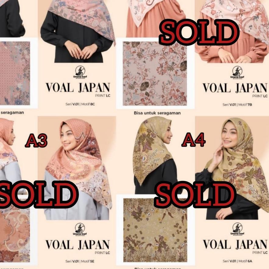 빠 Motif Cantik Hijab Segi Empat Umama &amp; Malaica / Jilbab Segi Empat / Kerudung Segi Empat / Hijab Segi Empat  Hot Sale