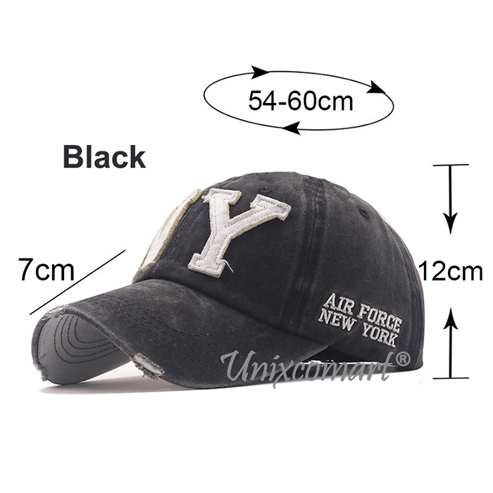 Topi Baseball DAVE Hat Cap NY Casual Sports Distro Fashion Pria Wanita