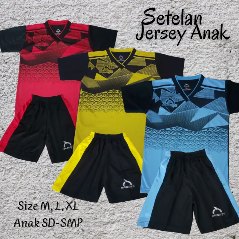 SETELAN KAOS JERSEY ANAK KAOS BOLA ANAK MURAH SD-SMP