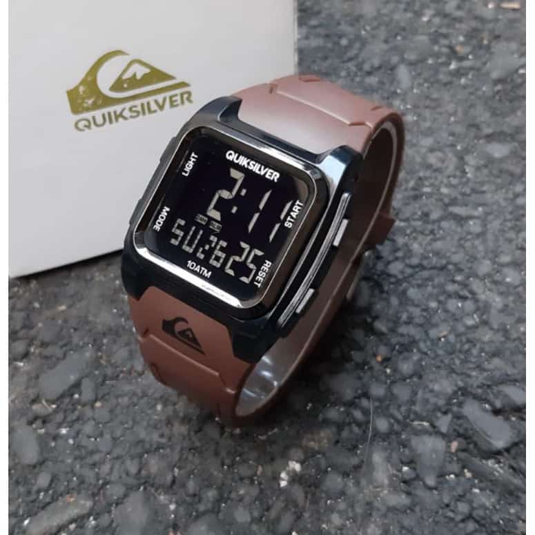Original Jam Tangan Pria Quicksilver Digital Segi Anti Air Premium Kekinian
