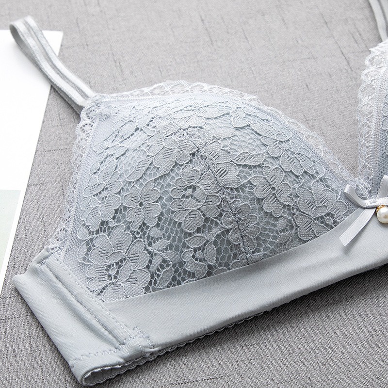 KUALITAS BAGUS  Bra / BH cewek wanita import korea TANPA KAWAT seksi renda KR021 premium elegant