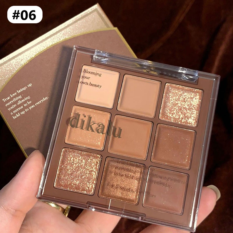 DIKALU DKL-901 EYESHADOW HIGHLIGHTER 9 COLORS BLOOMING-#06