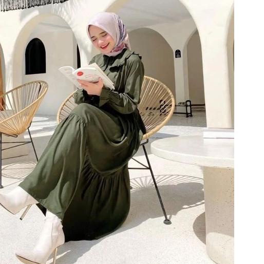 GAMIS MIDI DRESS GAMIS LEBARAN TERBARU JUMBO GAMIS KERAH