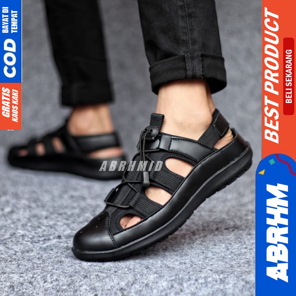 ABRHM x LEXA Sepatu Casual Slop Kasual pria kulit Sintetis Santai Original