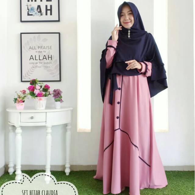 Claudia set hijab syari ORI AKU KARISSA