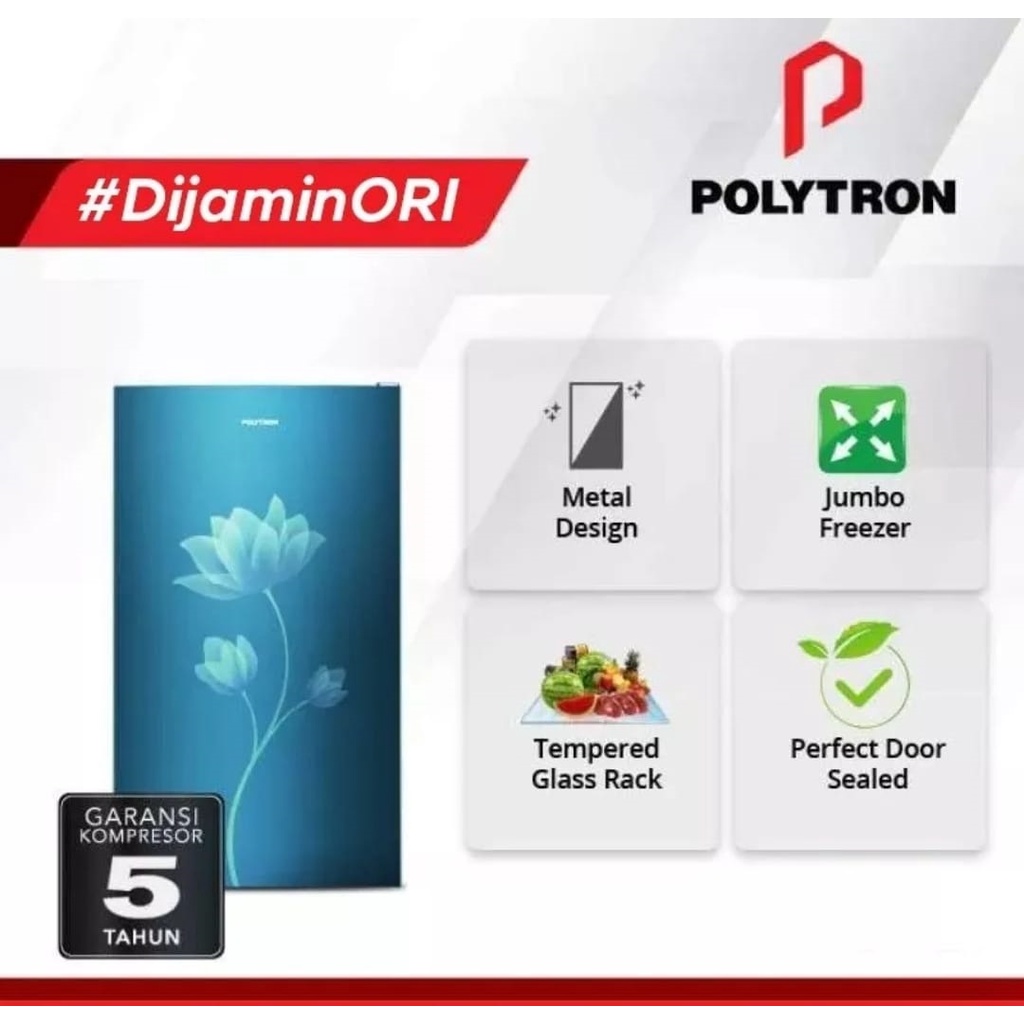 POLYTRON KULKAS 1 PINTU 150 LITER PRB159