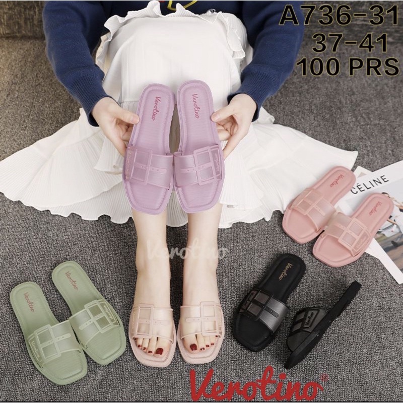(GROSIR) (Rp20.480 x 5 pasang) Sandal Wanita Jelly Ban Transparan / Sandal Wanita Import / Sandal Je