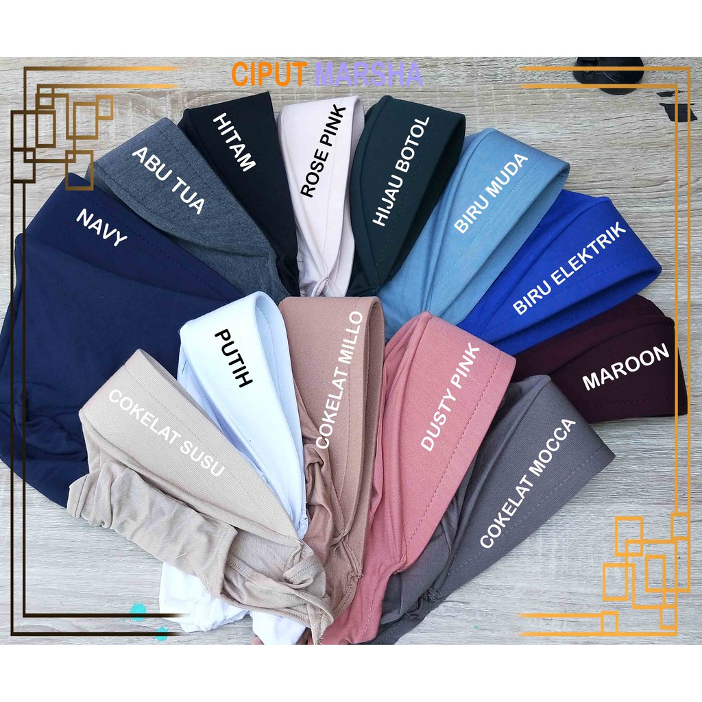 CIPUT TOPI MARSHA HARGA GROSIR NON CEPOL TEGAK GROSIR PAD ANTEM INNER HIJAB JILBAB DAN KERUDUNG