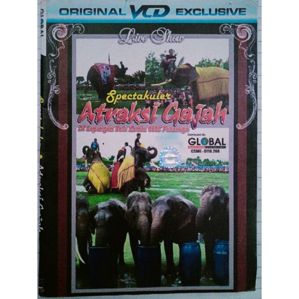 VCD original atraksi gajah main sepak bola live lapangan kodim madiun