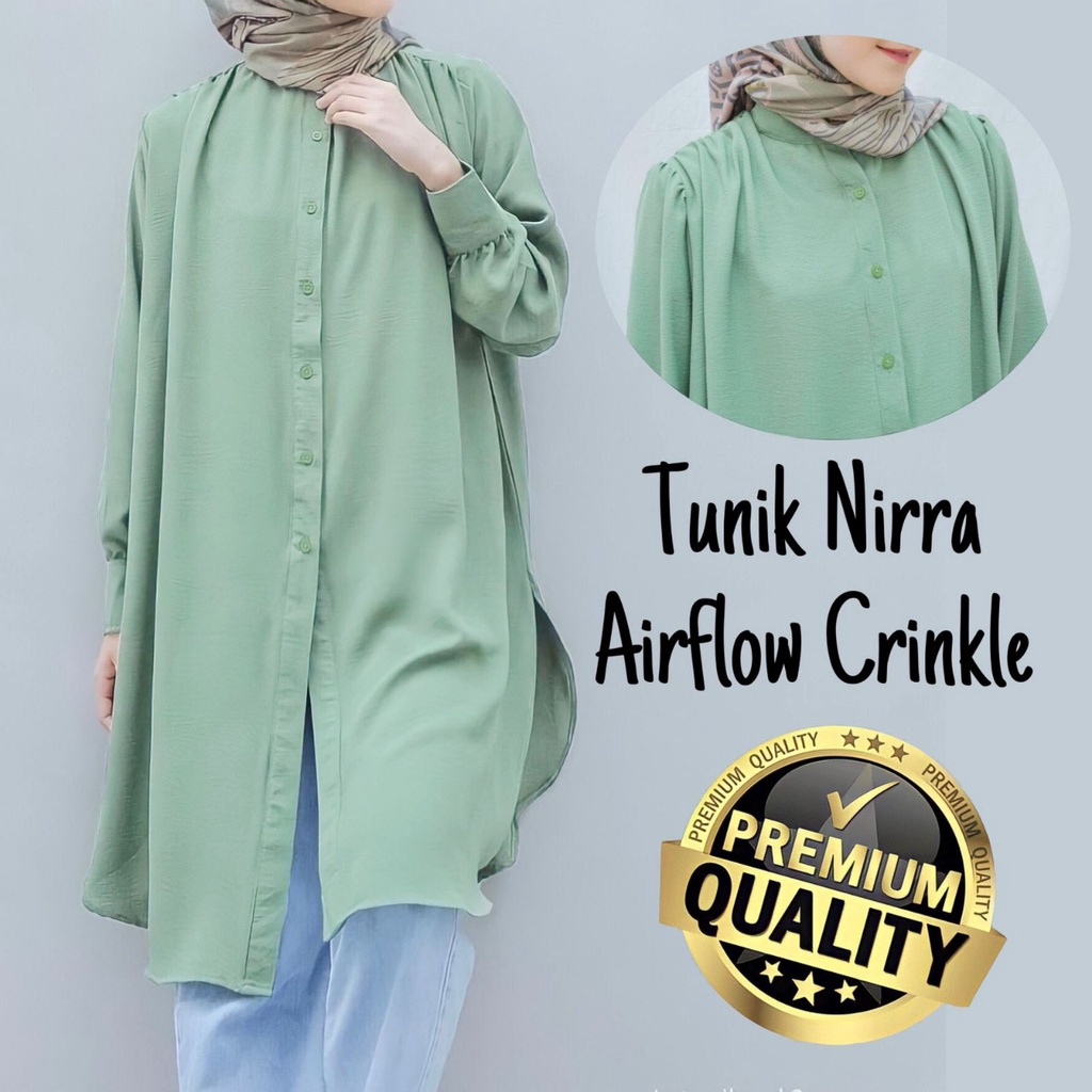 PIK - Tunik Nirra (All Size XXL)/ Pakaian Wanita/ Pakaian Muslim/ Tunik Wanita/ Kemeja Wanita