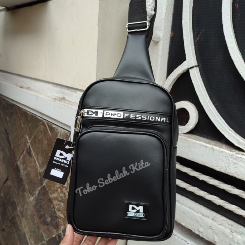 Waist Bag Original Big Size  - Tas Selempang Pria PREMIUM CLASS - Tas Pria Merk DM Koveksi