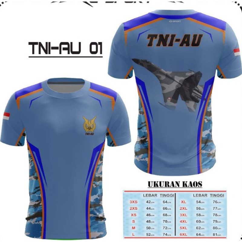 KAOS JERSEY TNI AU
