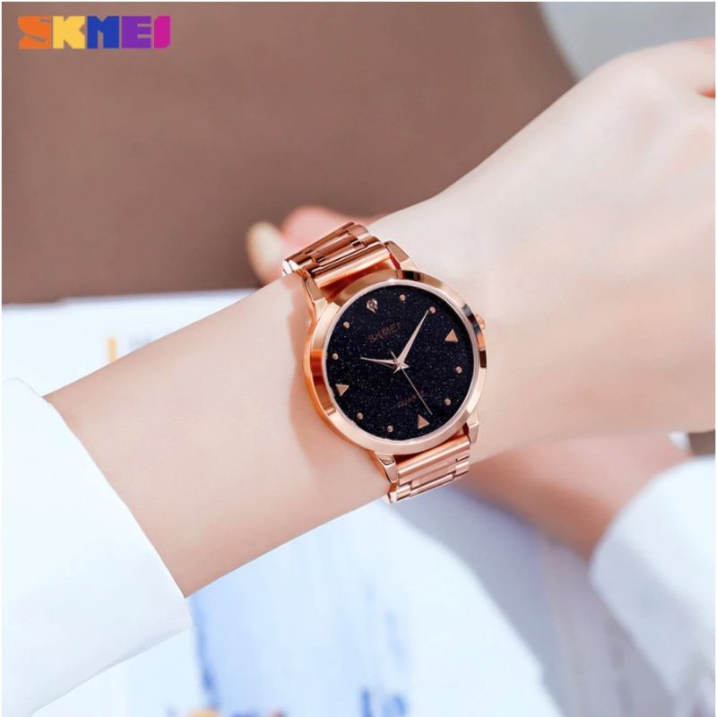 Jam Skmei 1661 rosegold original free gift box skmei