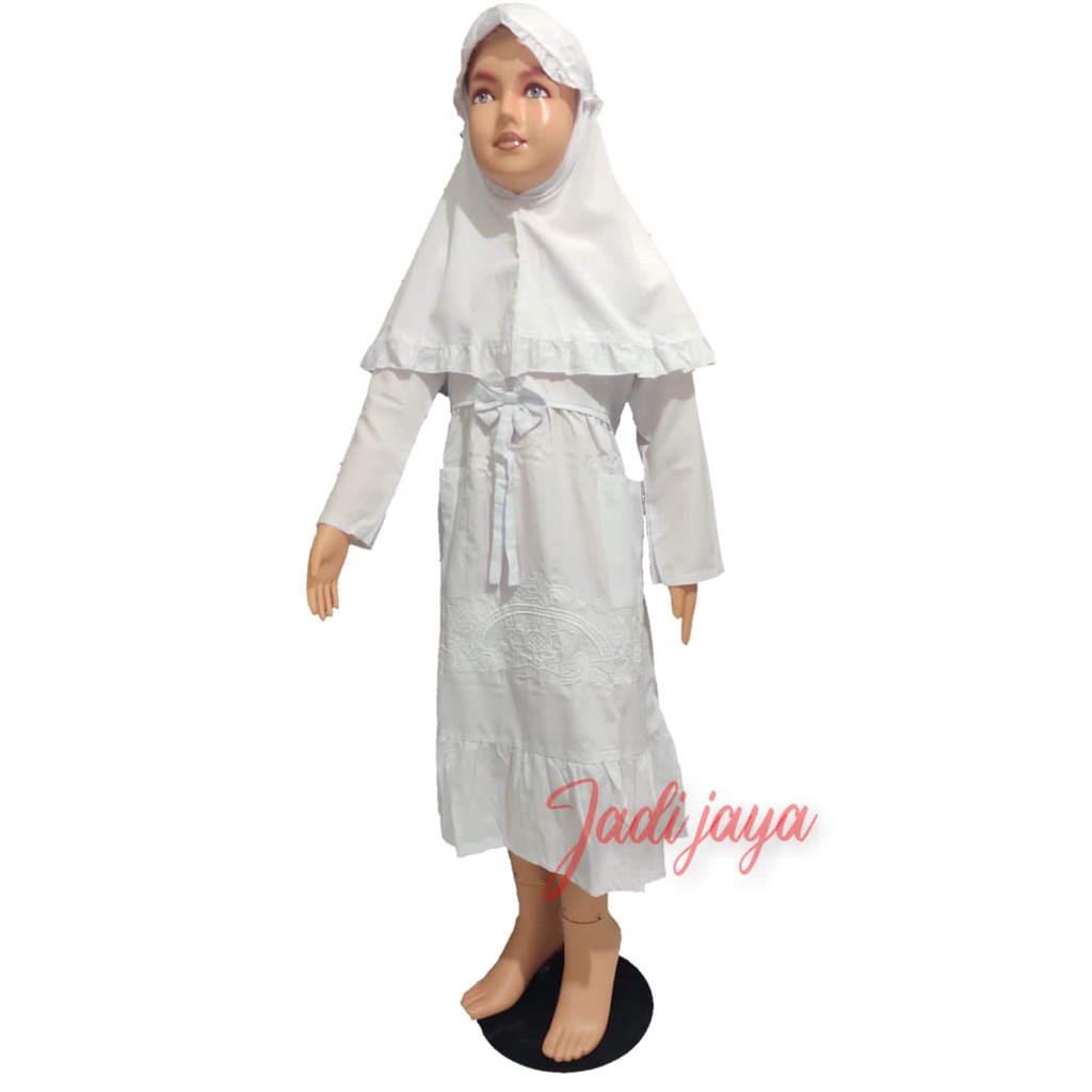 Gamis Putih Anak Perempuan Baju Manasik Anak Bahan Katun