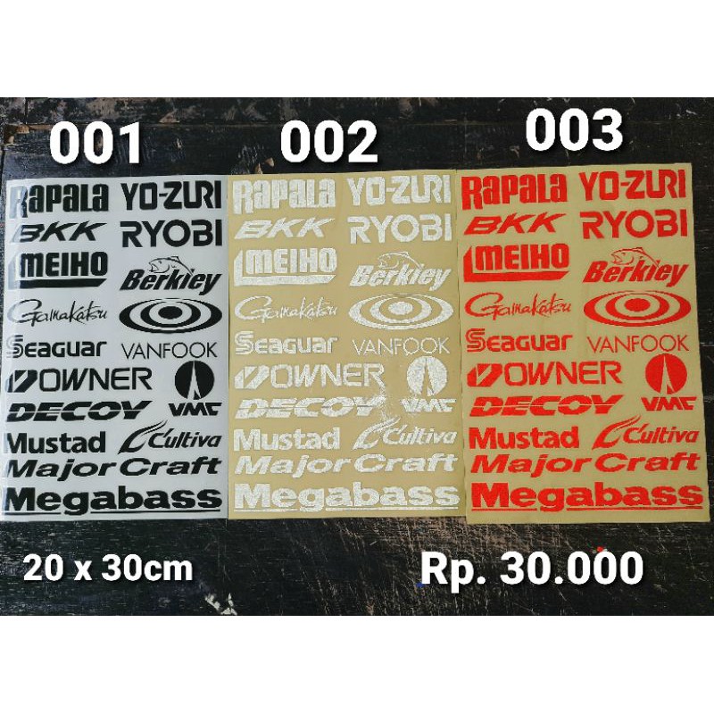 

Cutting Sticker Stiker Mancing 20 x 30 cm