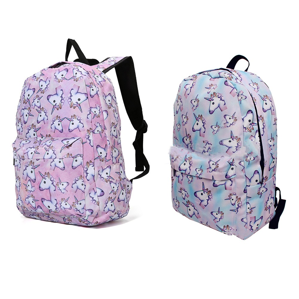  Tas  Ransel Unisex Motif Unicorn untuk Sekolah Travel 