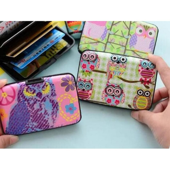 Dompet / Tempat kartu card holder gambar OWL dan kawan2 korean