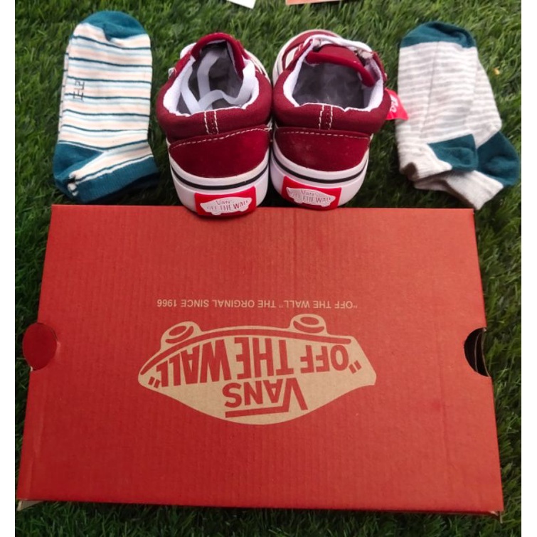 SEPATU V4NS ANAK OLDSKOOL MAROON VELCRO TALI SEPATU ANAK SEPATU ANAK PEREMPUAN SEPATU ANAK LAKI LAKI