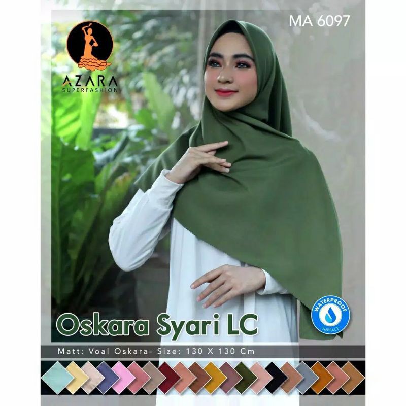 JILBAB SEGIEMPAT OSKARA SYAR'I LC 130x130cm ORIGINAL AZARA