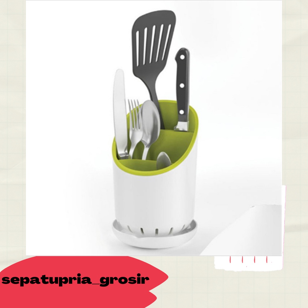 Produk Terlaris Cutlery Drainer Organizer Tirisan Pisau Sendok Tempat Wadah Alat Dapur Murah V4q7