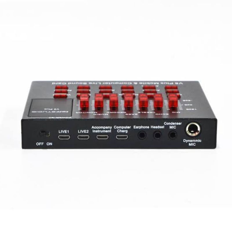 SOUNDCARD V8 PLUS MIXER SOUNDCARD AUDIO HP PC RECORDING PODCAST LIVE USB EXTERNAL WITH BLUETOOTH